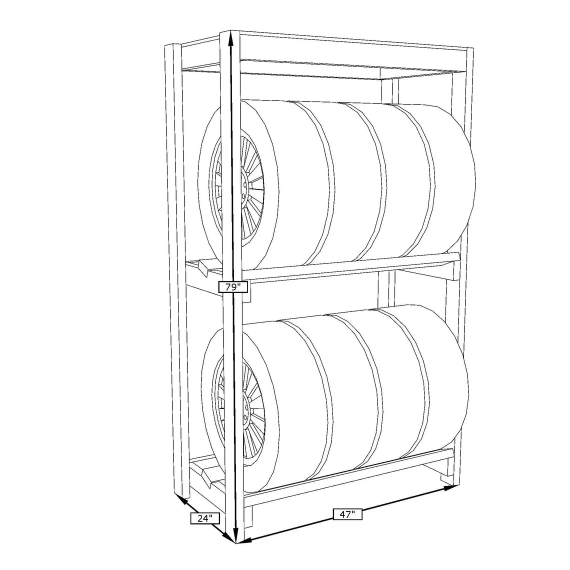 Tire Storage Rack (Single Or Double)