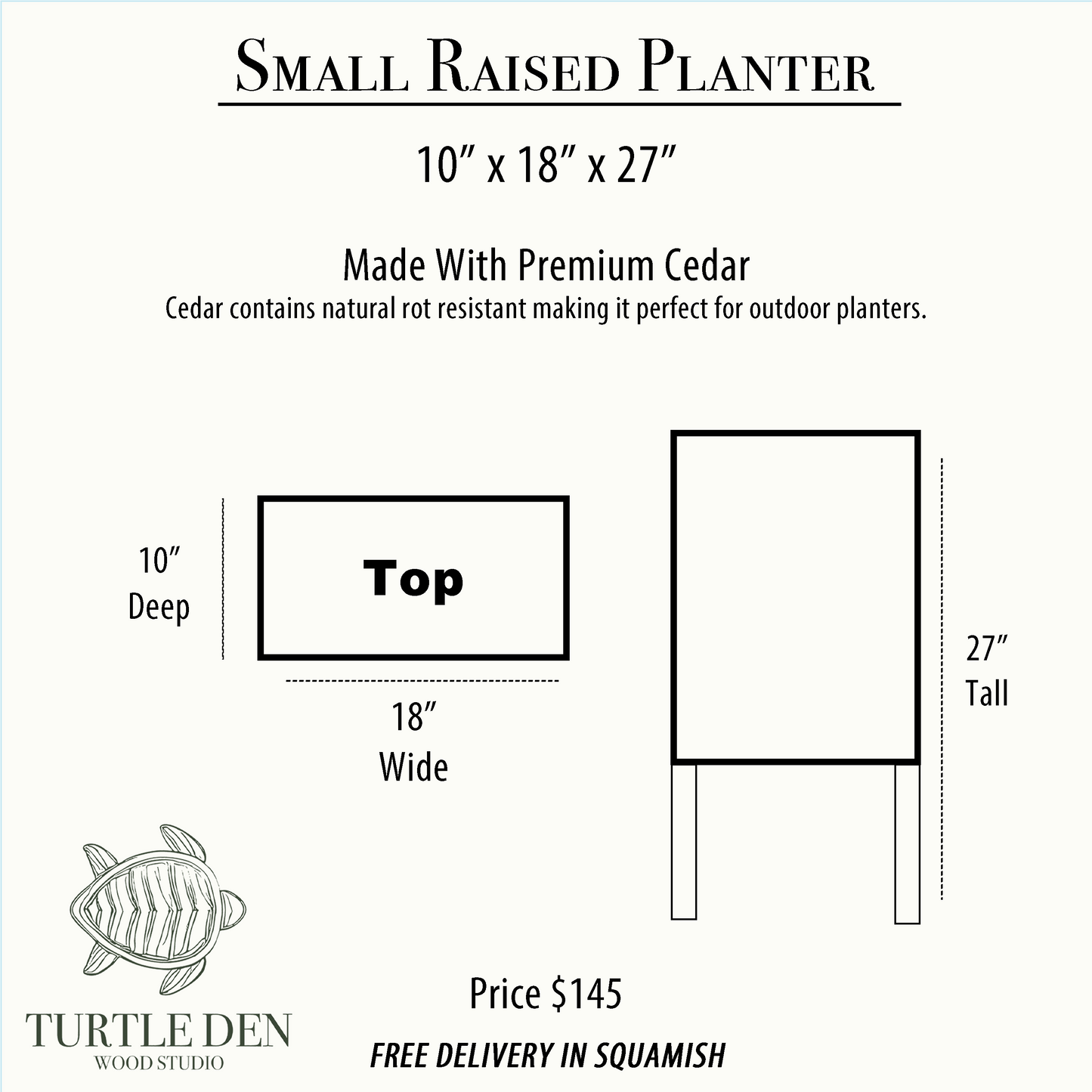 Raised Planter Box (Multi Sizes)